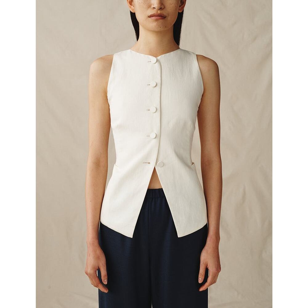 Attersee The Sculpted Vest Ivory - 8